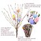 Shitailu Artificial Easter Spray Vine with Pastel Easter Eggs and Berries- Decorative Spring Floral Stems-Easter Egg Twig Branches for Floral Arrangement-Centerpiece Wreath Decoration (26 Pcs)